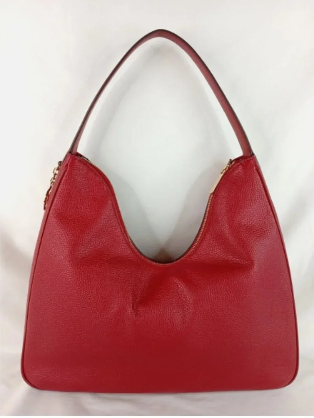 Michael Kors Nayla Medium Pebbled Leather Shoulder Bag Cherry *BAG ONLY*